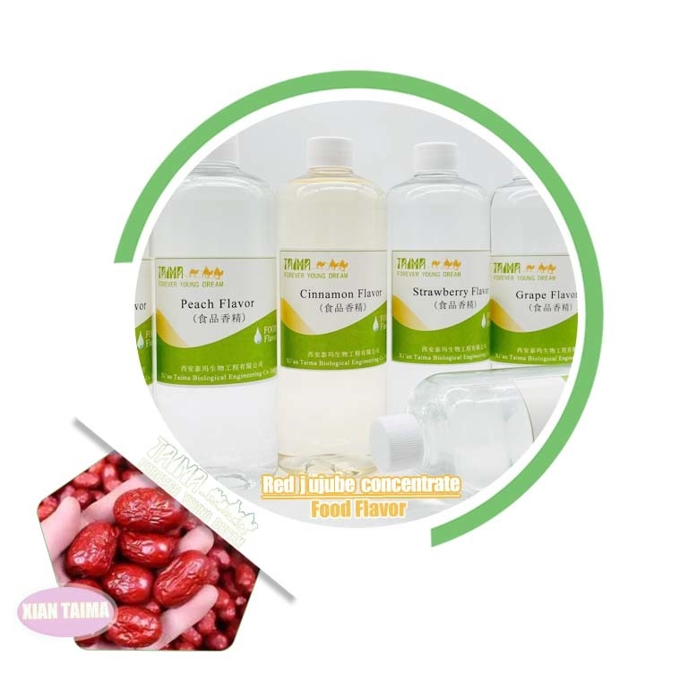 Naturaleza Jujuba roja Concentrado Sabor y fragancia Aceite esencial Aroma Aceite de frutas Sabor para bebidas