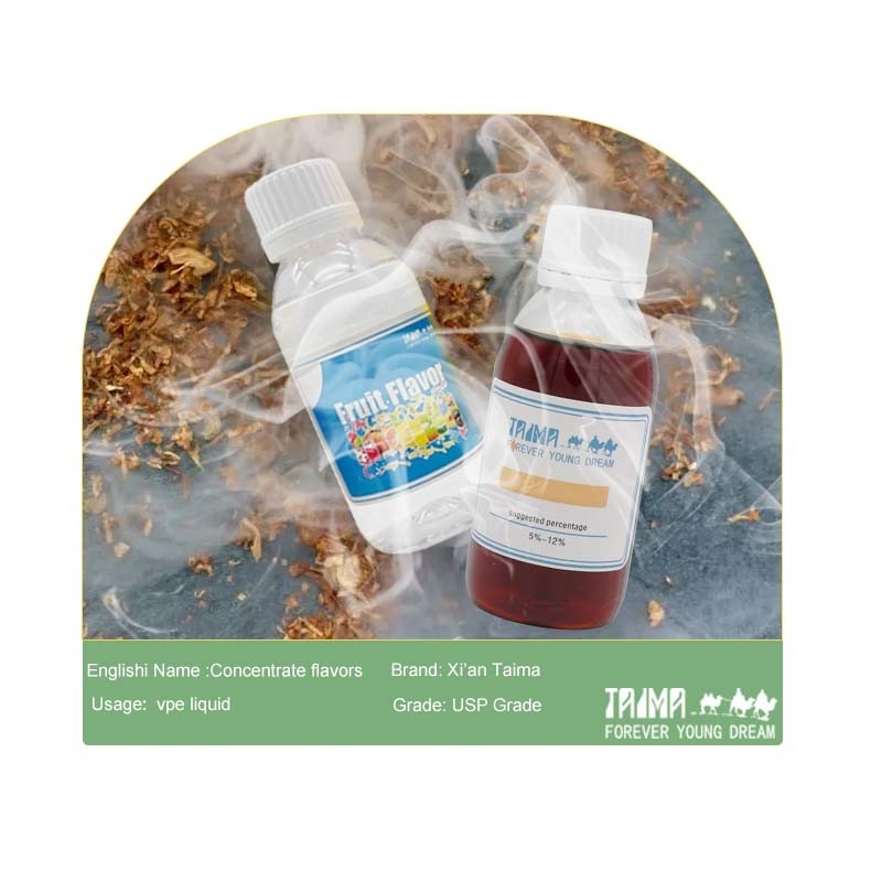Jugo de vapeo 125 ml Aroma de tabaco E Base líquida Aromas E Uso de cigarrillos 5 l