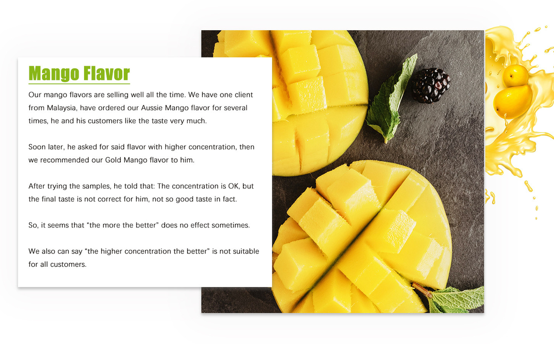 Serie de mango con sabor a mango/mango de oro/mango de hielo para jugo de vapeo de Taima