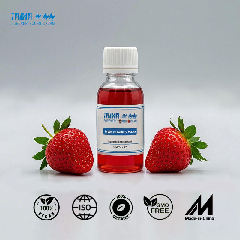 Sabor de fresa fresca, líquido de extracción verdadera y sabor en polvo derivado de fresas naturales