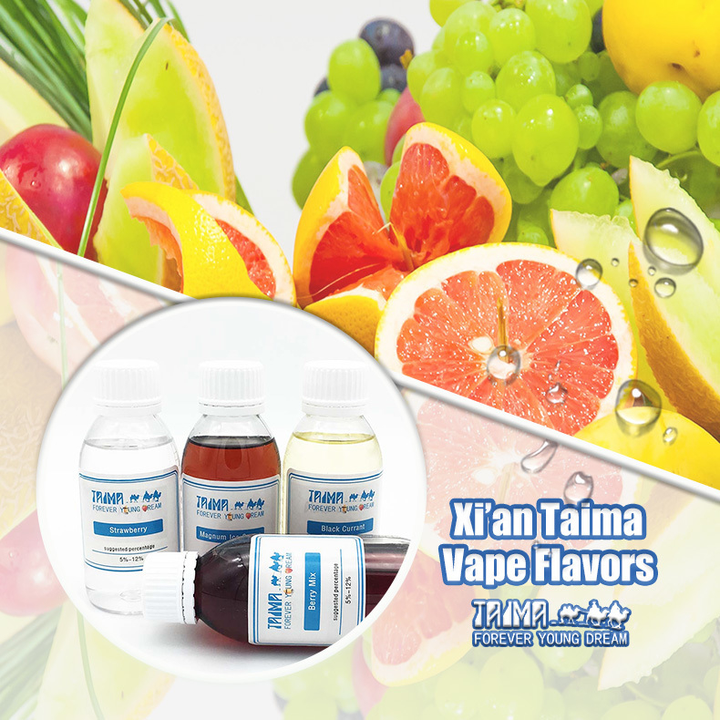 Proceso de fabricación en sala limpia ISO 7 Sabor a vape de fruta amarillo oscuro para la experiencia y satisfacción del vapeo