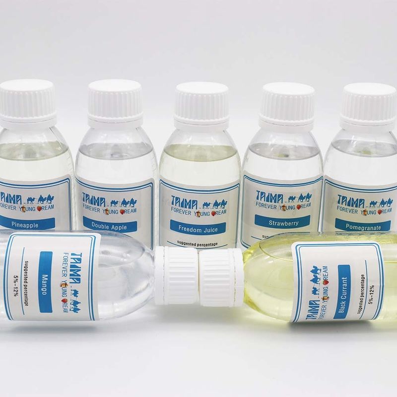 Líquido para vapeo de tabaco con 99% de pureza certificado por MSDS, con concentrado de sabor a fruta para cigarrillos electrónicos y jugo de vapeo