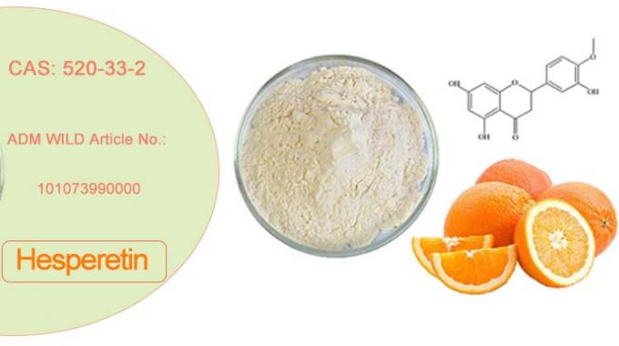 98% Hesperetina en Polvo Cas 520-33-2 Hesperetina Extraída de Cáscara de Naranja Seca 0