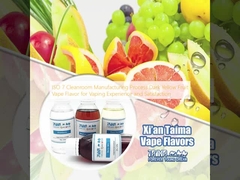 Proceso de fabricación en sala limpia ISO 7 Sabor a vape de fruta amarillo oscuro para la experiencia y satisfacción del vapeo